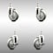 Service Caster 4 Inch 316SS Gray Polyurethane Swivel 1/2 Inch Threaded Stem Caster Brakes, 2PK SCC-SS316TS20S414-PPUB-121315-2-TLB2 - alternate 1